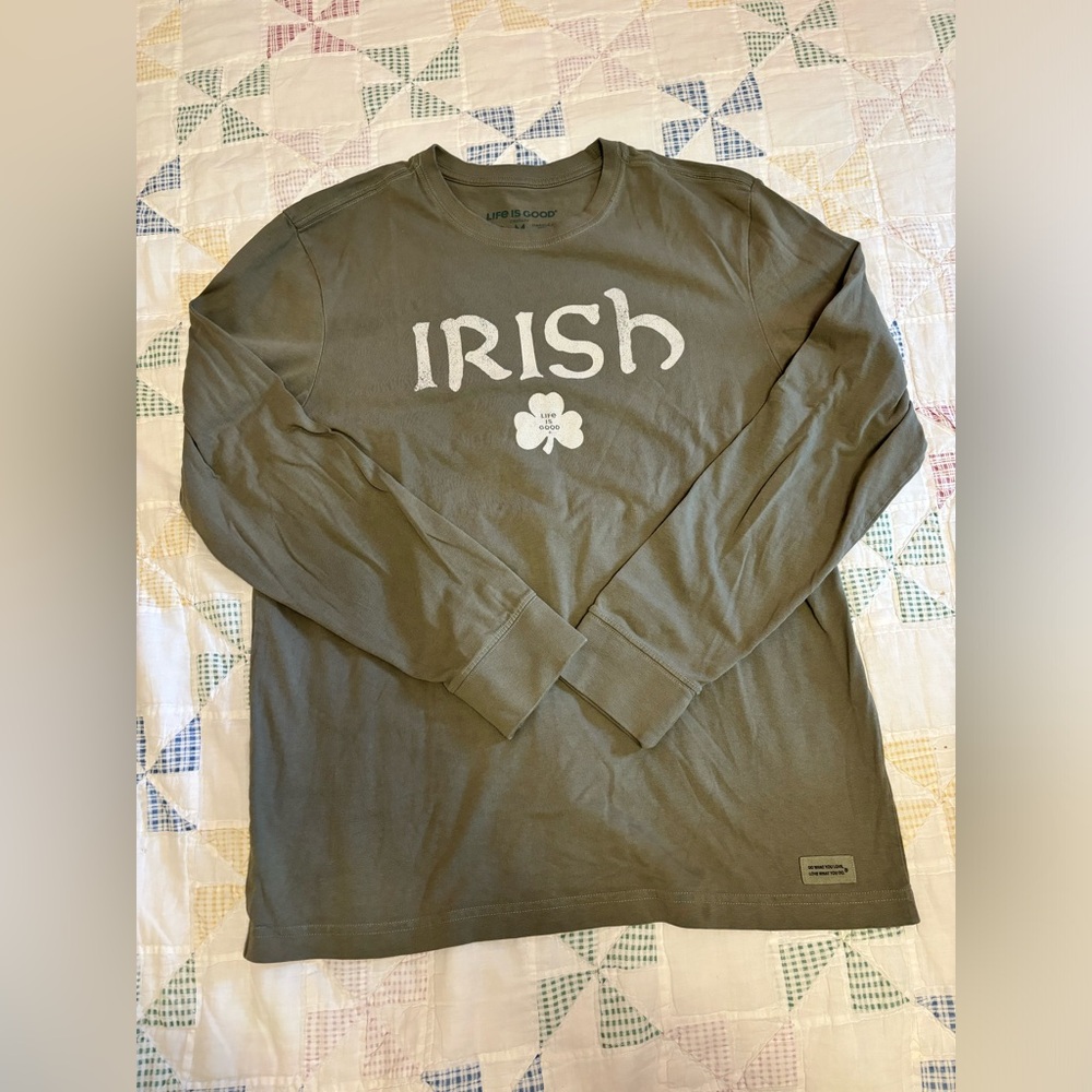 Life Is Good IRISH Long-Sleeve Cotton Shirt
